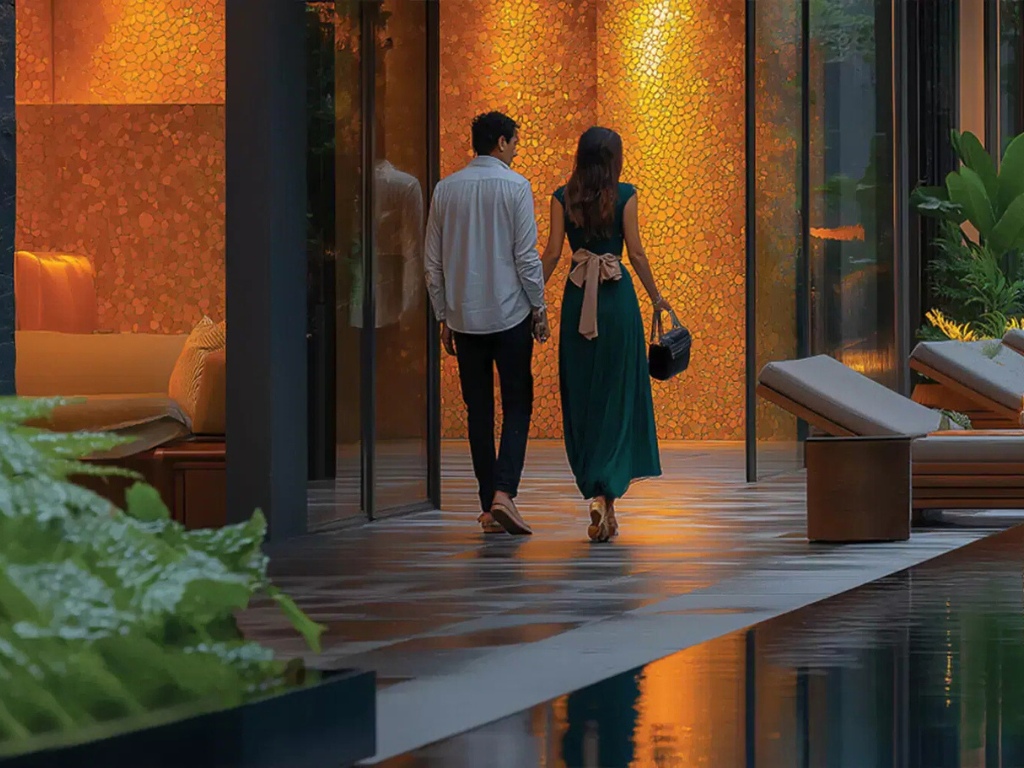 Godrej Miraya Sector 43 Gurgaon luxury sky lounge and outdoor seating area