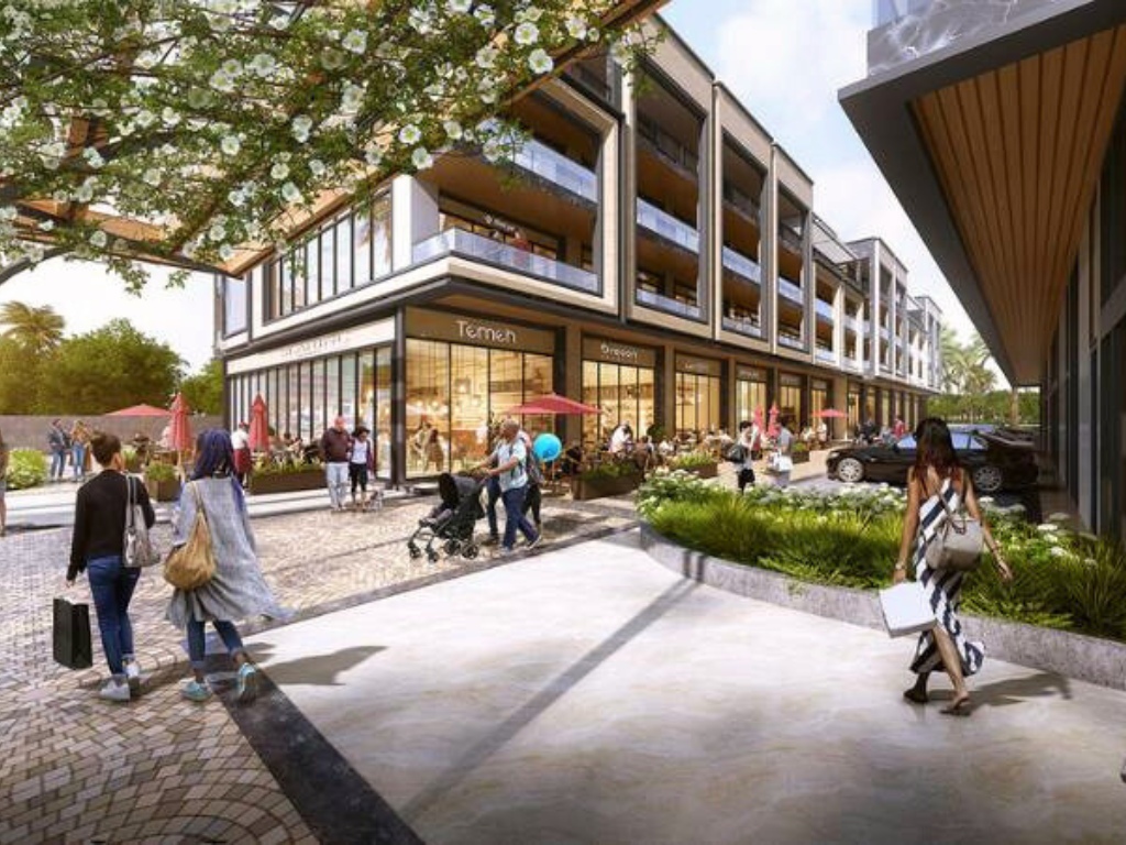 Reach Buzz 114 modern SCO marketplace with cafes, open terrace spaces, and landscaped walkways