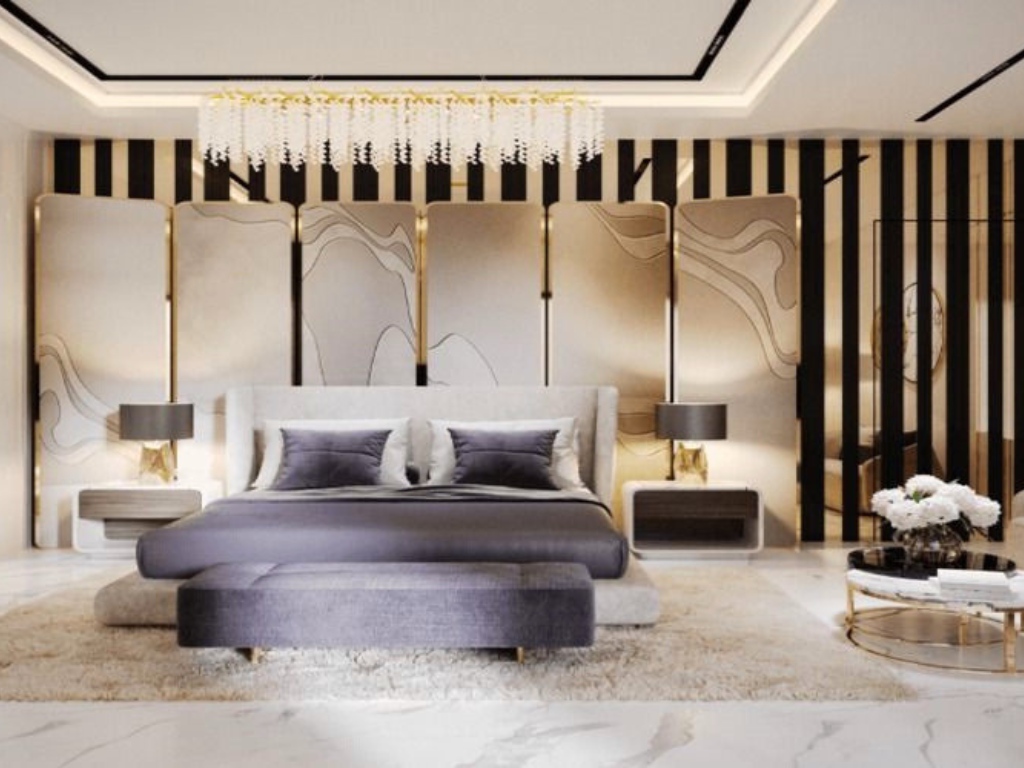 Godrej Astra Sector 54 Gurgaon ultra-luxury bedroom interior design