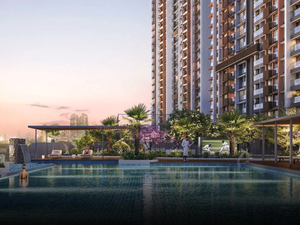 Godrej Astra Sector 54 Gurgaon luxury swimming pool with skyline views